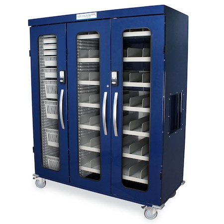 Medstor Max Medical Storage Cabinets Triple Column Mobile Medical Storage Cabinet w/ keypad E-lock MSPM83-L0GEK